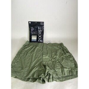 2xist Modal Luxe Knit Boxer Shorts Underwear Matte Green Mens Size M